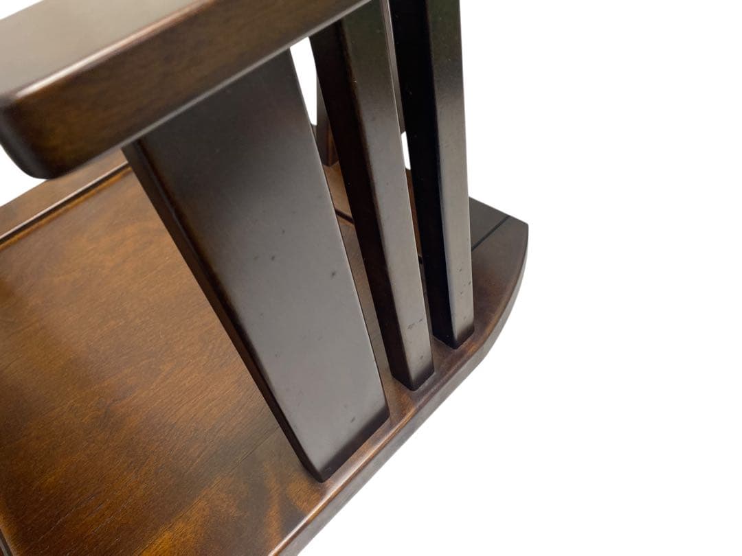 木製　ダークブラウン 円形背もたれ付き　星野民芸　星野民藝　1脚　座椅子星野民藝