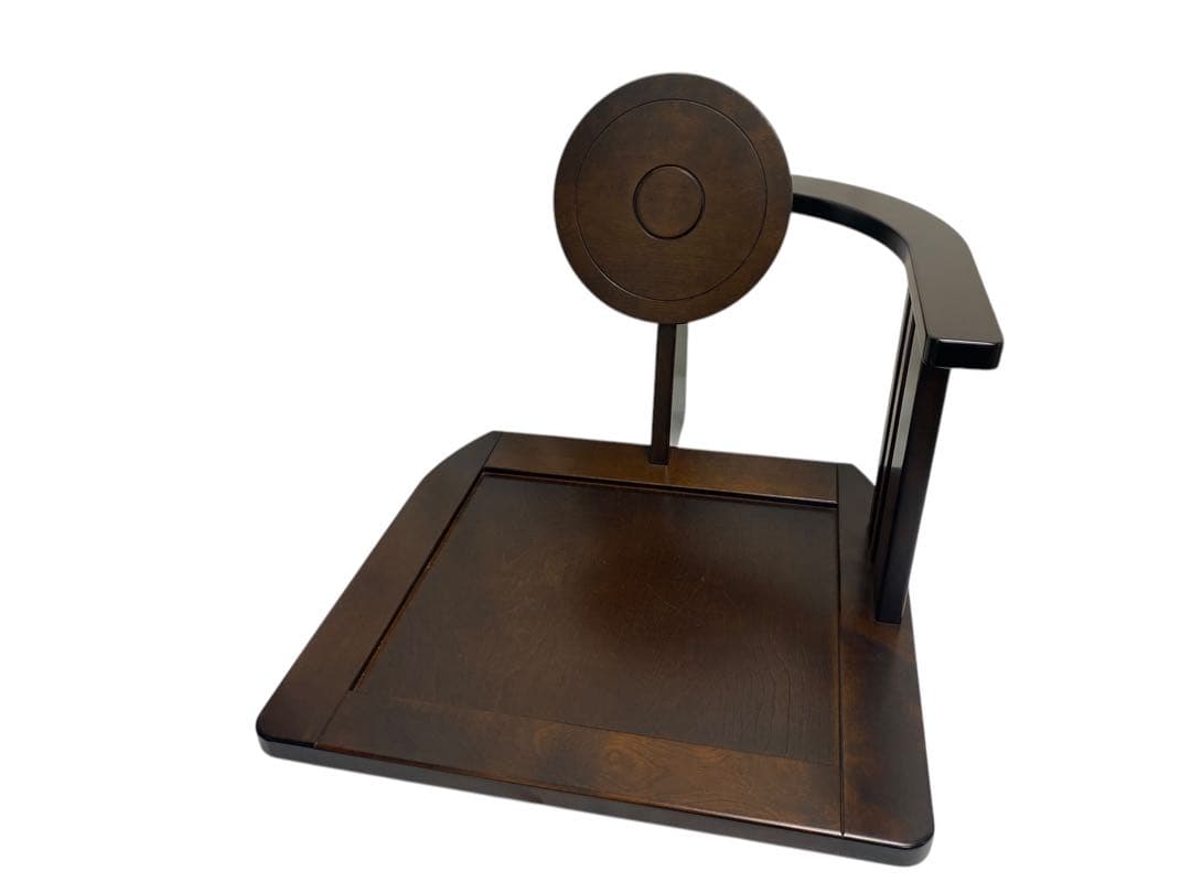 木製　ダークブラウン 円形背もたれ付き　星野民芸　星野民藝　1脚　座椅子星野民藝