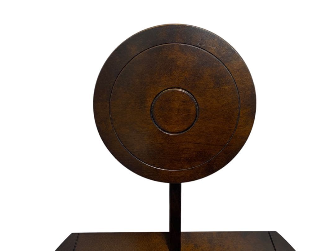 木製　ダークブラウン 円形背もたれ付き　星野民芸　星野民藝　1脚　座椅子星野民藝