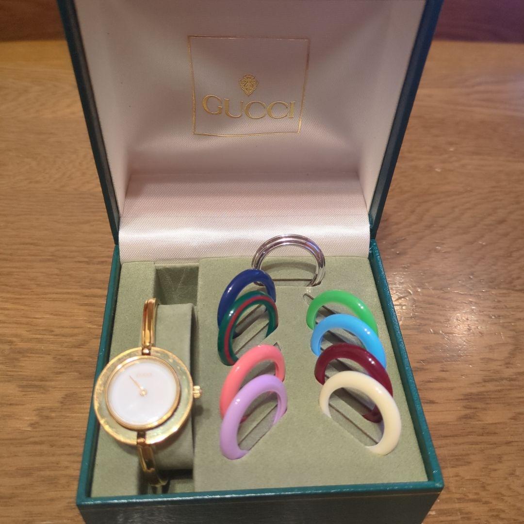 GUCCI チェンジベゼル9色付き　時計の電池交換済