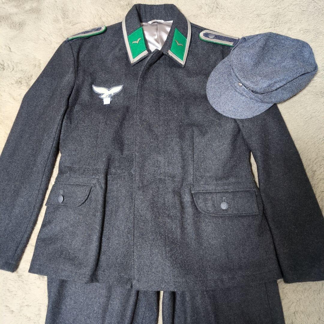 WWⅡ ドイツ空軍　野戦服　上下・規格帽（レプリカ）空軍野戦師団仕様