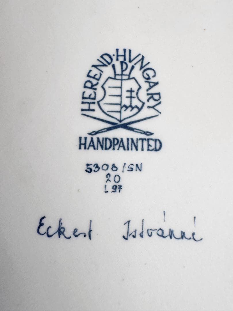 のり様用 ヘレンド 大型25cm 狛犬（L) シノワズリ マスターぺインター作品