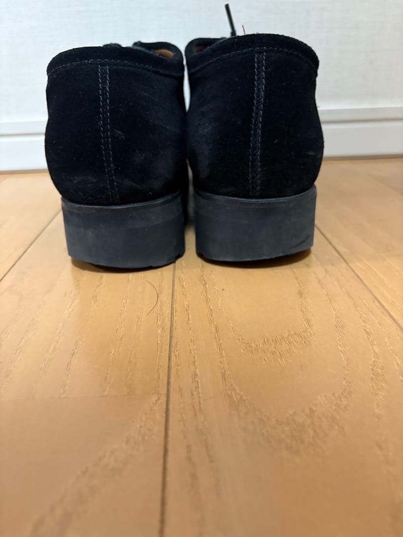 25.5-26.5cm相当 shiunブラックスエードモカシンシューズ