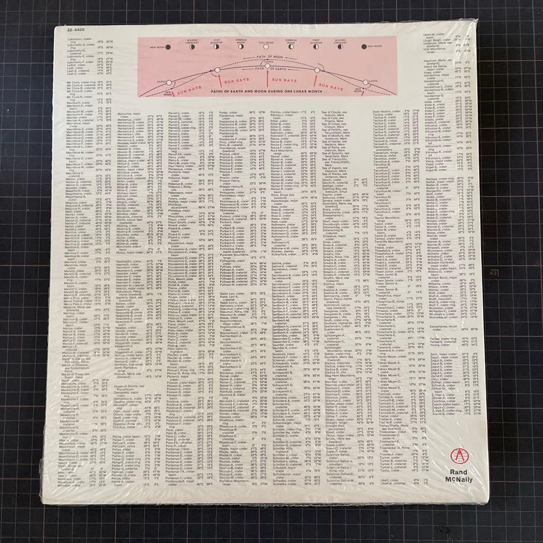 絶版希少】RAND McNALLY 月の地図　ポスター