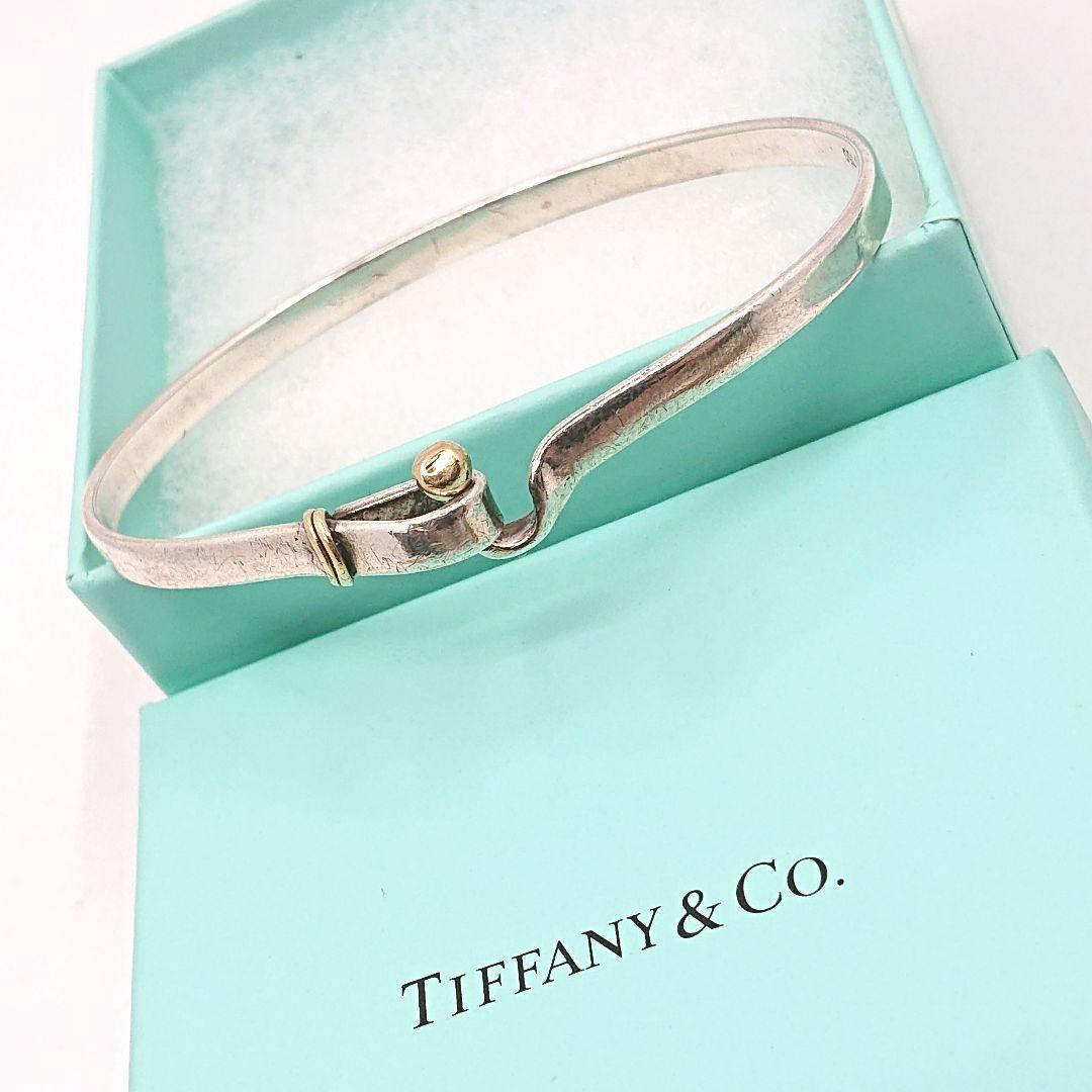 TIFFANY&Co. フック&アイ 18金コンビ バングル