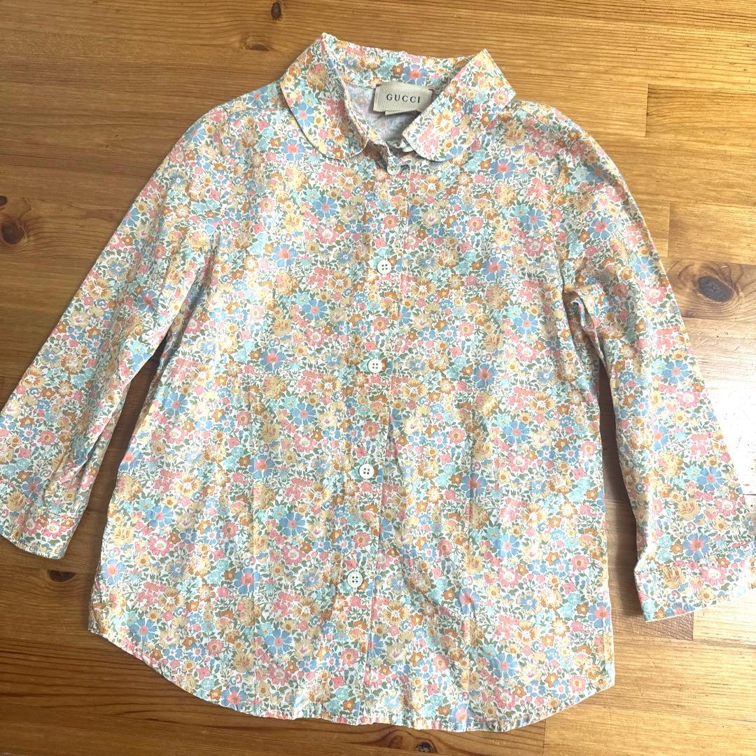 かなで☆ GUCCIグッチ　リバティ　キッズブラウス1110