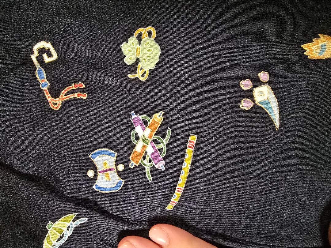 みんにょさん専用 縮緬 宝尽くし訪問着 かなり美品