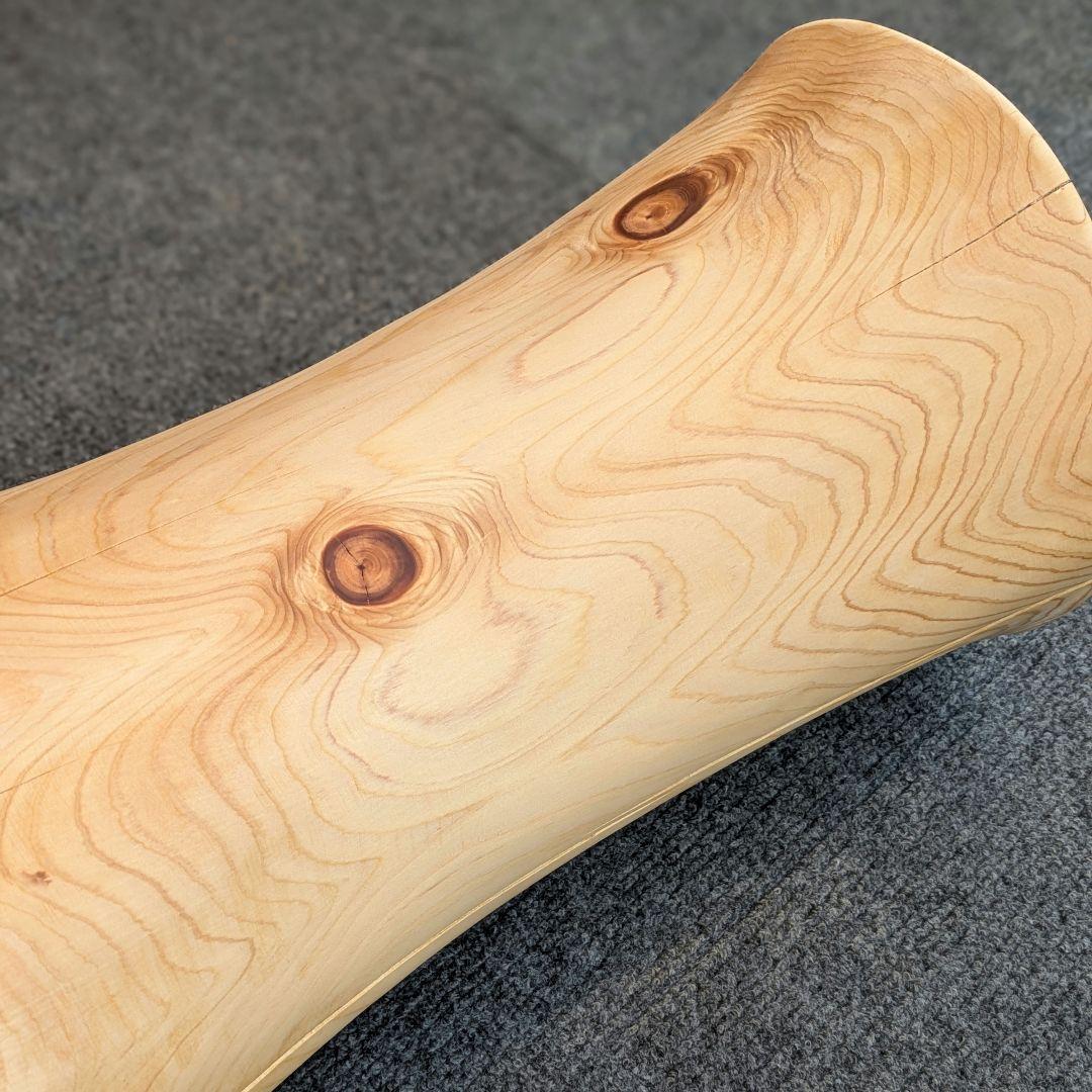 天然ヒバ　丸太　椅子　スツール　高さ約39㎝