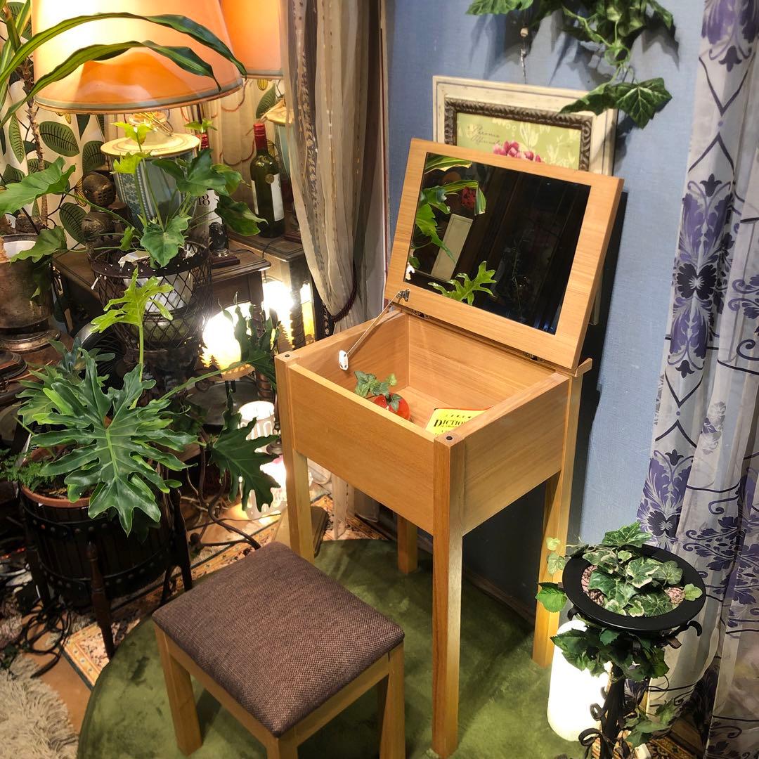 極美品　MUJI 無印良品 ドレッサー & チェア タモ材 ナチユラル