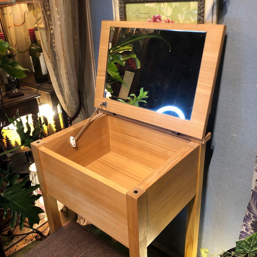 極美品　MUJI 無印良品 ドレッサー & チェア タモ材 ナチユラル