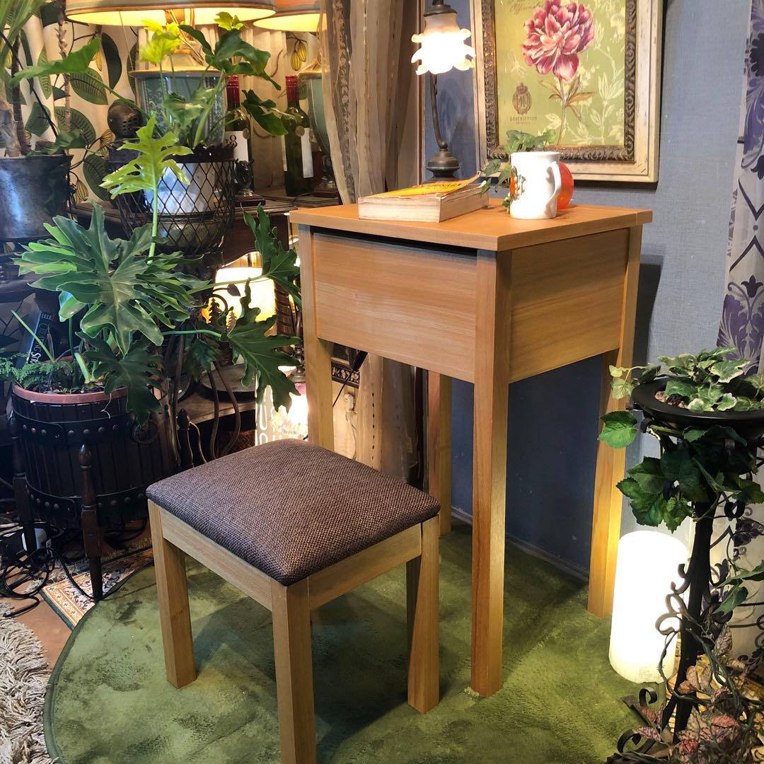 極美品　MUJI 無印良品 ドレッサー & チェア タモ材 ナチユラル