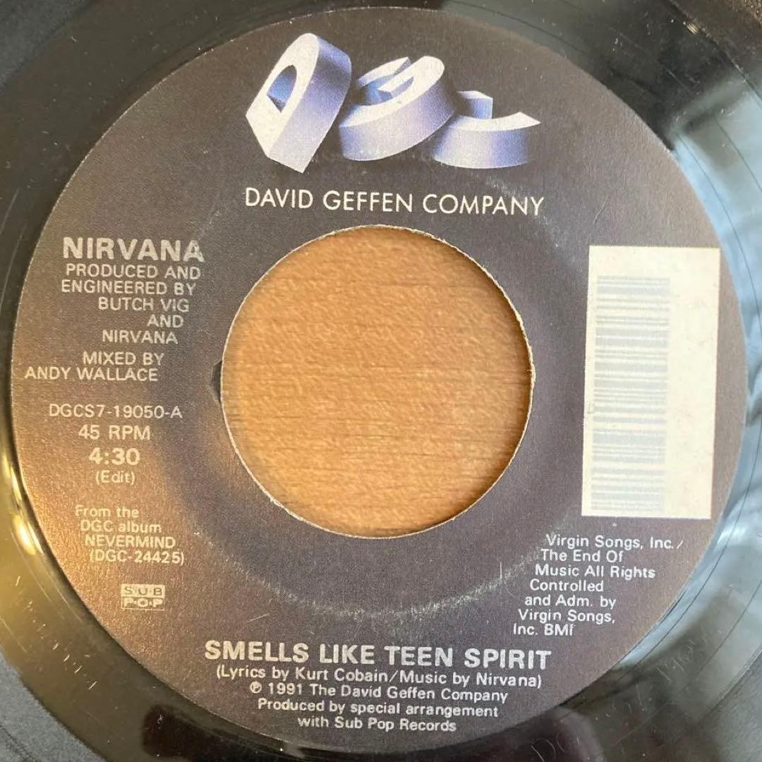 Nirvana Smells Like Teen Spirit 7インチレコード