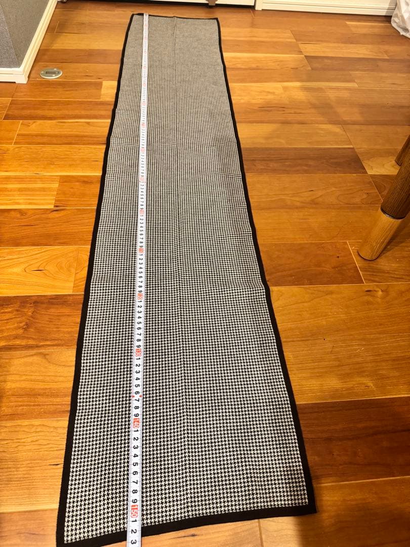 CELINE 千鳥格子柄マフラー ブラック/ホワイト　セリーヌ