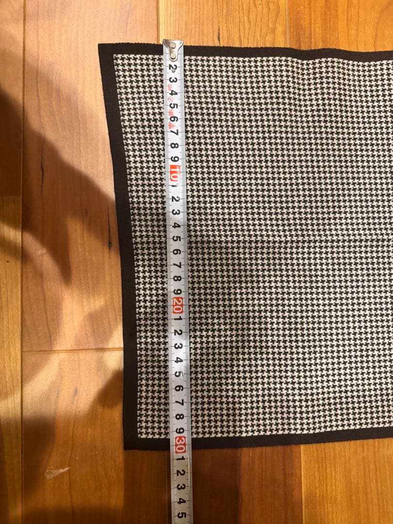 CELINE 千鳥格子柄マフラー ブラック/ホワイト　セリーヌ
