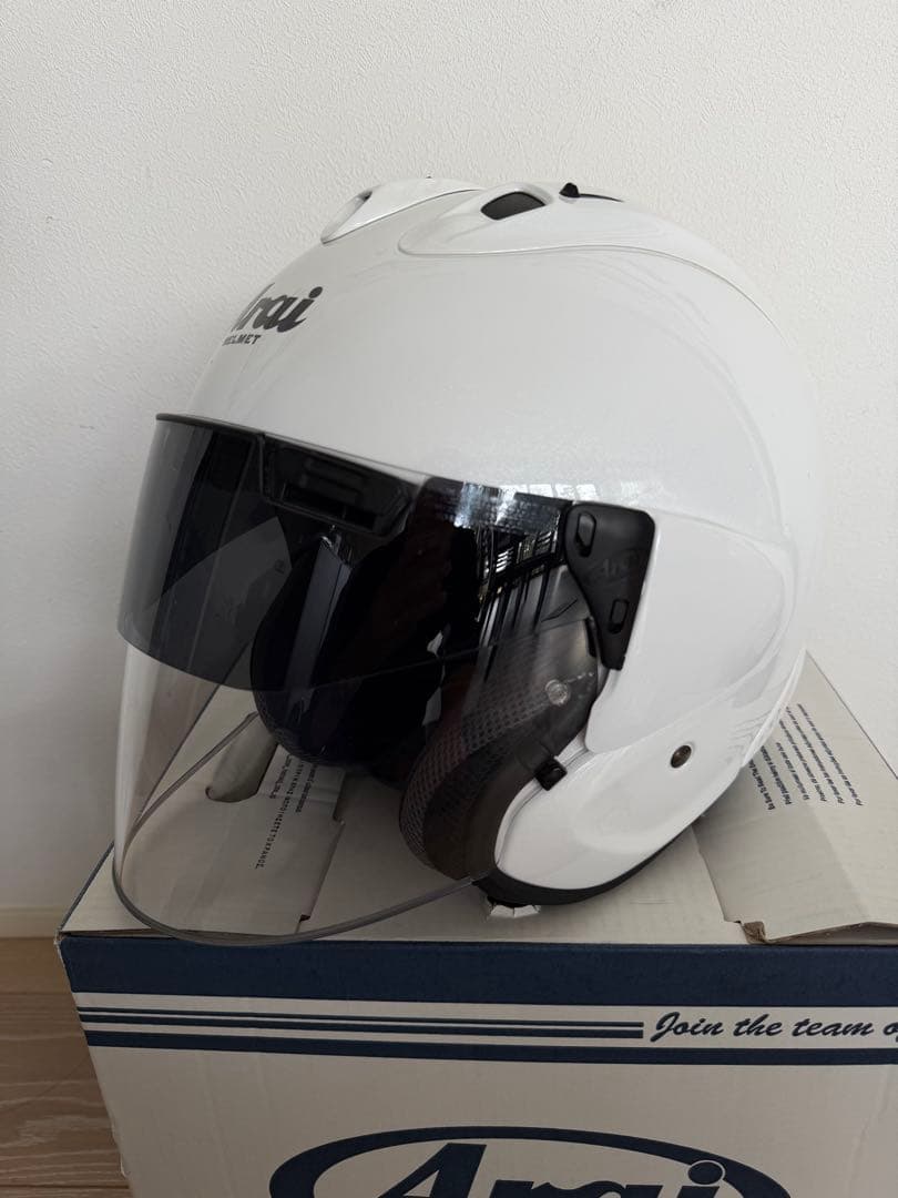 新品未使用arai vz-ram plus グラスWH白　Lサイズ