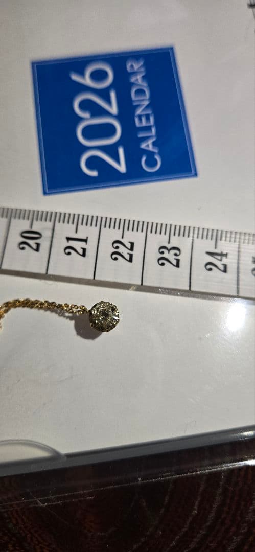 ゴールド ペンダント ネックレス　イエローダイヤモンド