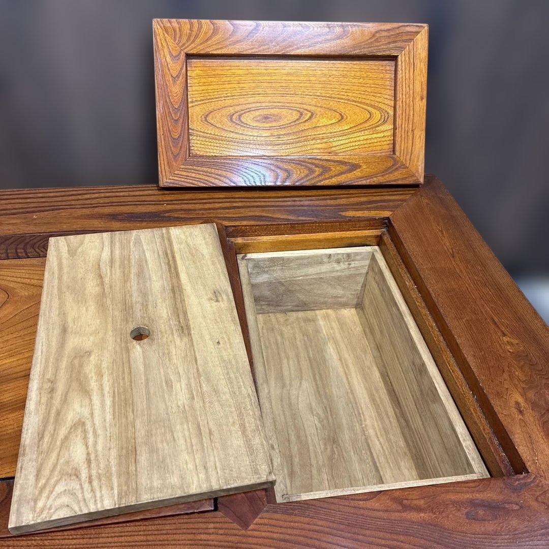 昭和レトロ　囲炉裏　テーブル　自在鉤セット