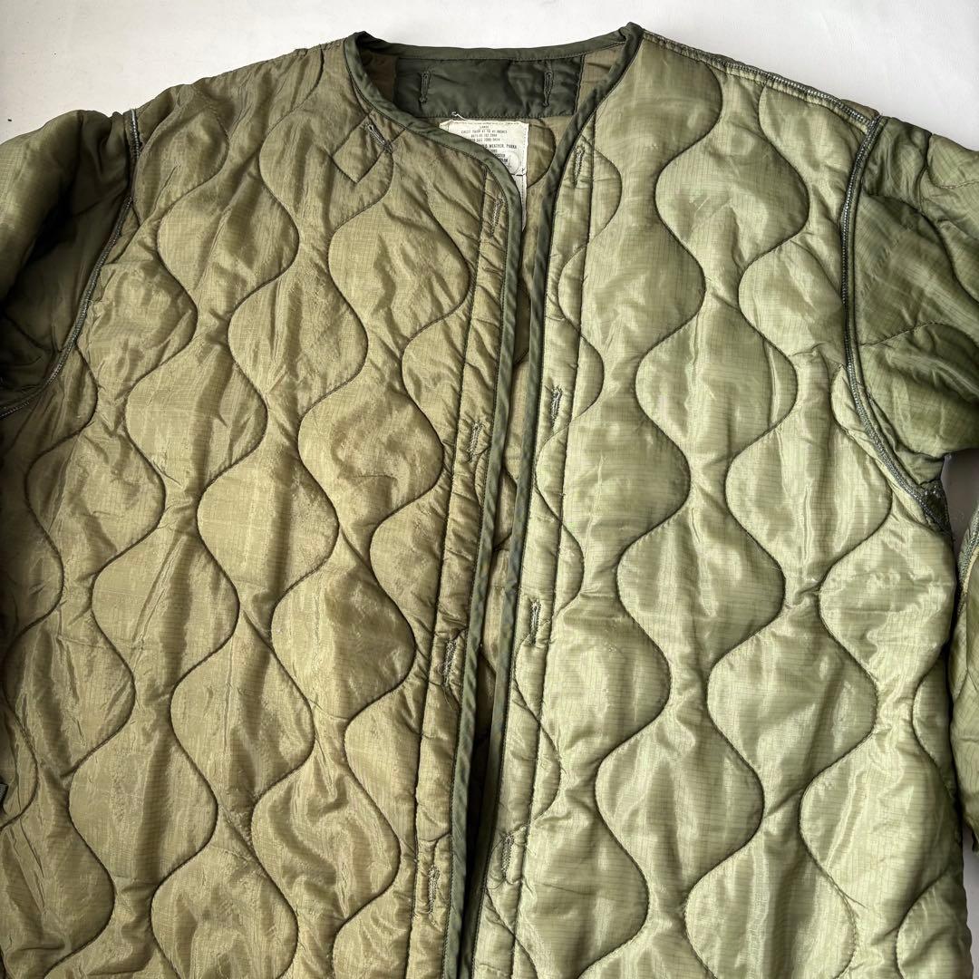 70s M-65 モッズコート ライナー クレイジー ビンテージ キルティング