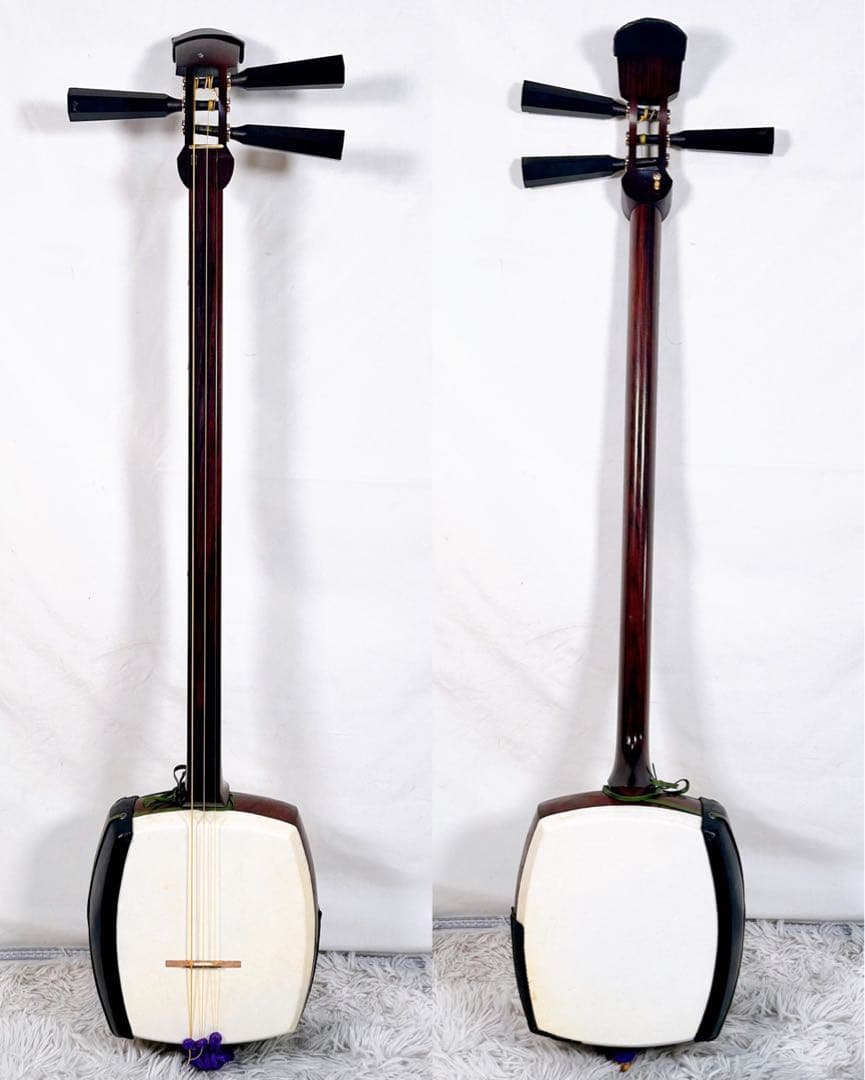 津軽三味線　高級花林材　太棹　東さわり　本皮　皮破れなし