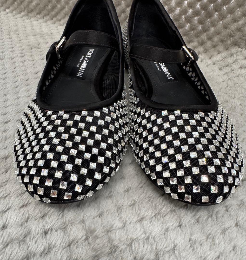 DOLCE&GABBANA ドルチェ&ガッバーナ　ラインストーン　バレリーナ