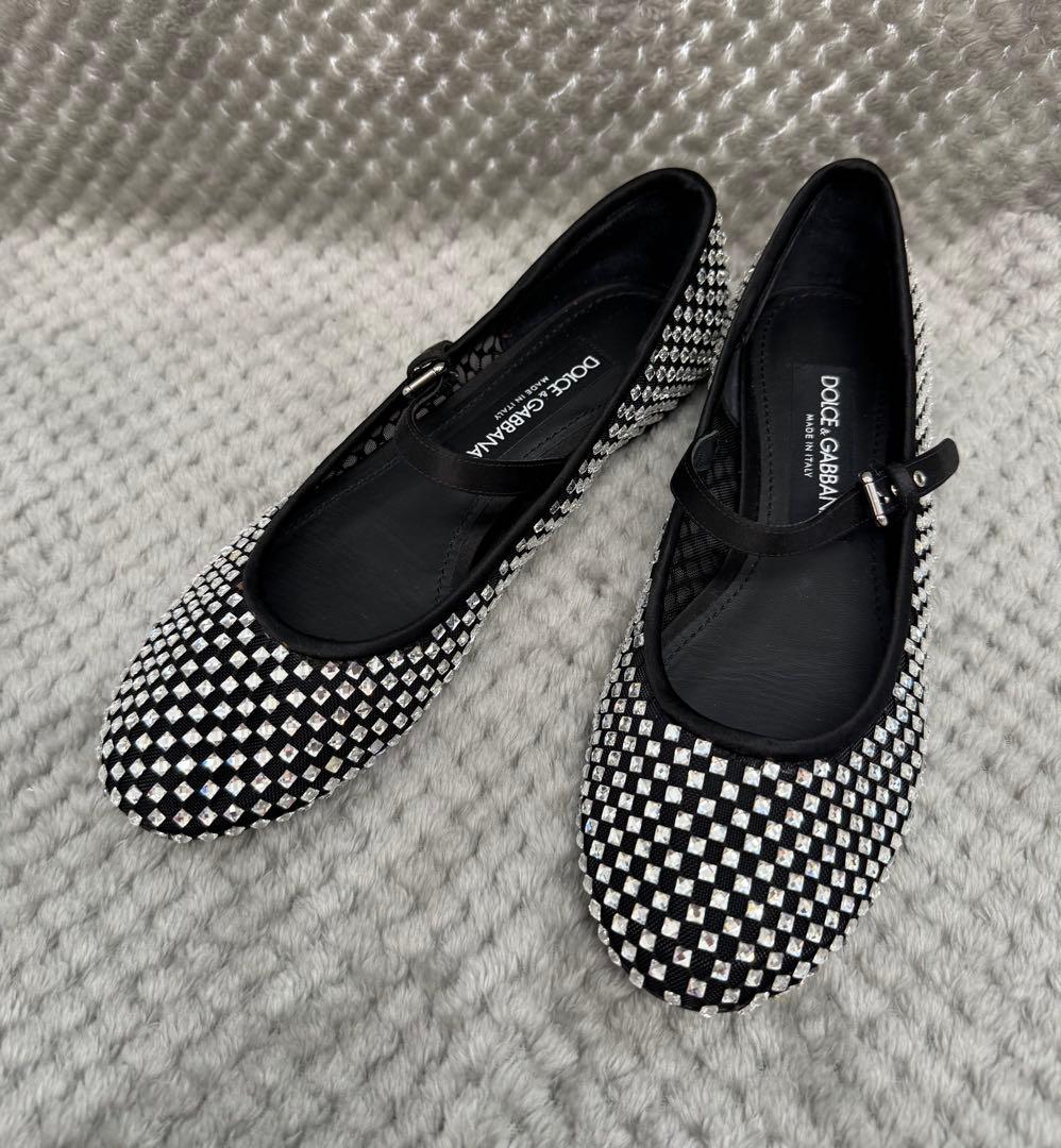 DOLCE&GABBANA ドルチェ&ガッバーナ　ラインストーン　バレリーナ