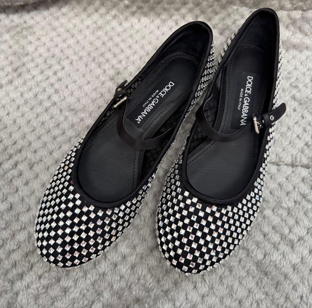 DOLCE&GABBANA ドルチェ&ガッバーナ　ラインストーン　バレリーナ