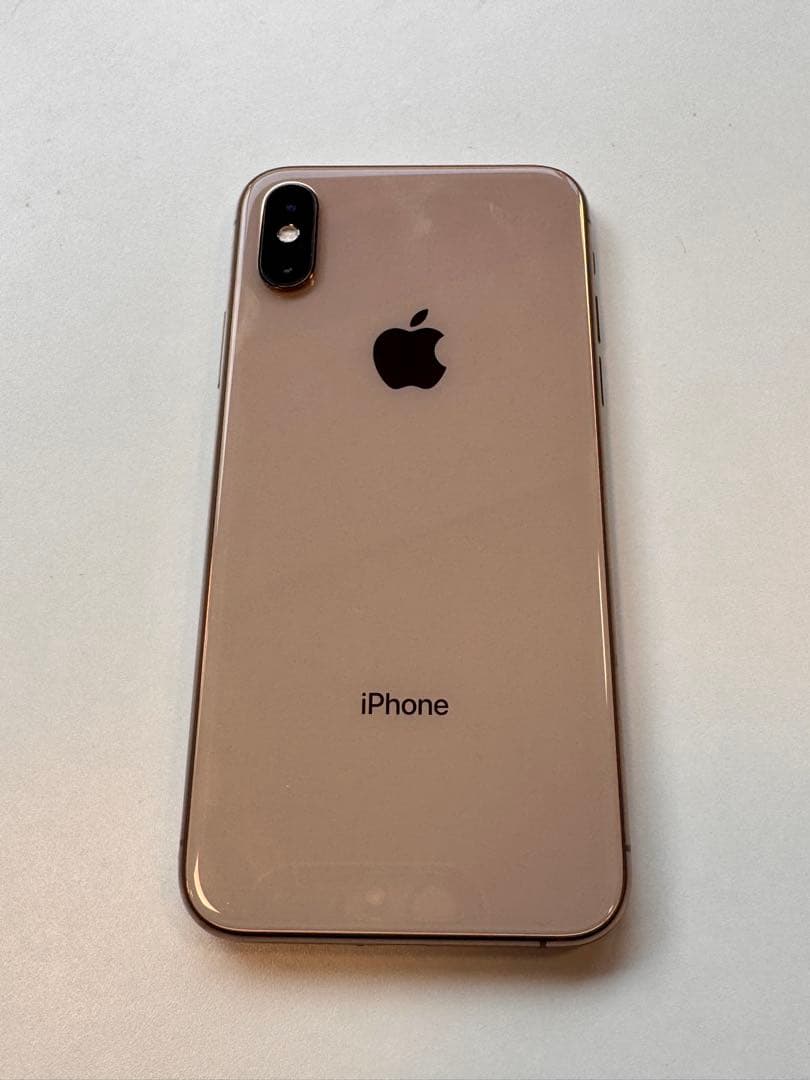 【美品】Apple iPhone XS ゴールド64GB 新品バッテリー100%