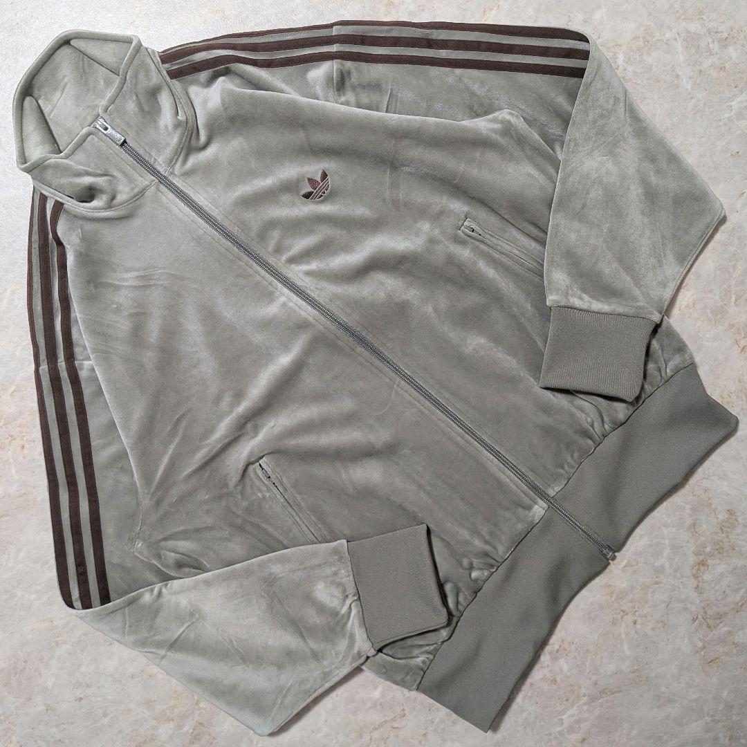超希少⭐完売品adidasファイヤーバードベロアトラックジャケット グレージュL