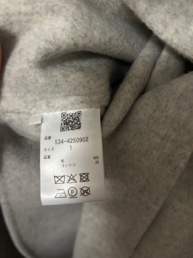 ソフトウールリバーポンチョコート　グレー