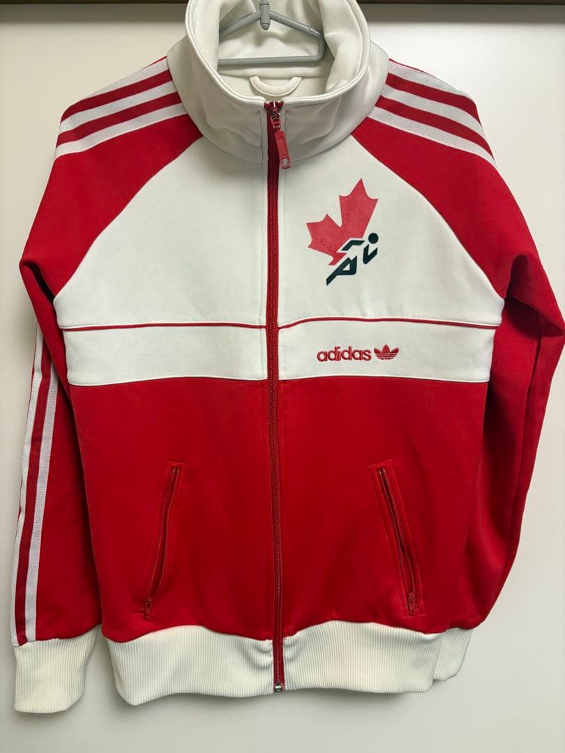 adidas カナダジャージ　外見至上主義　トラックジャケット　ジャージ 赤/白