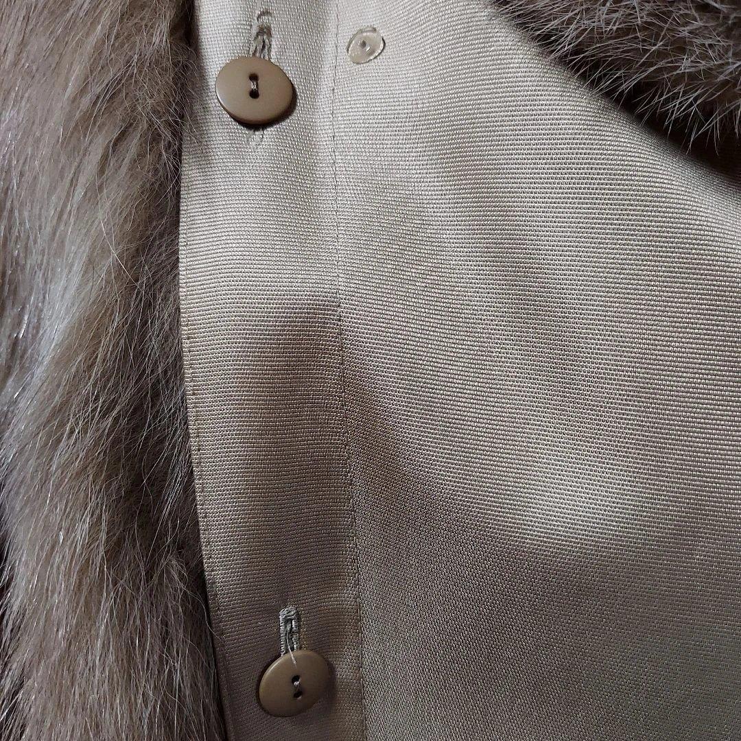 ミンク襟フォックスライナーシルク100%コートKIMIJIMA*えりか*