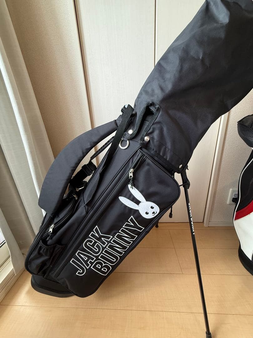 【極美品】JACK BUNNY スタンド式キャディバッグ ブラック