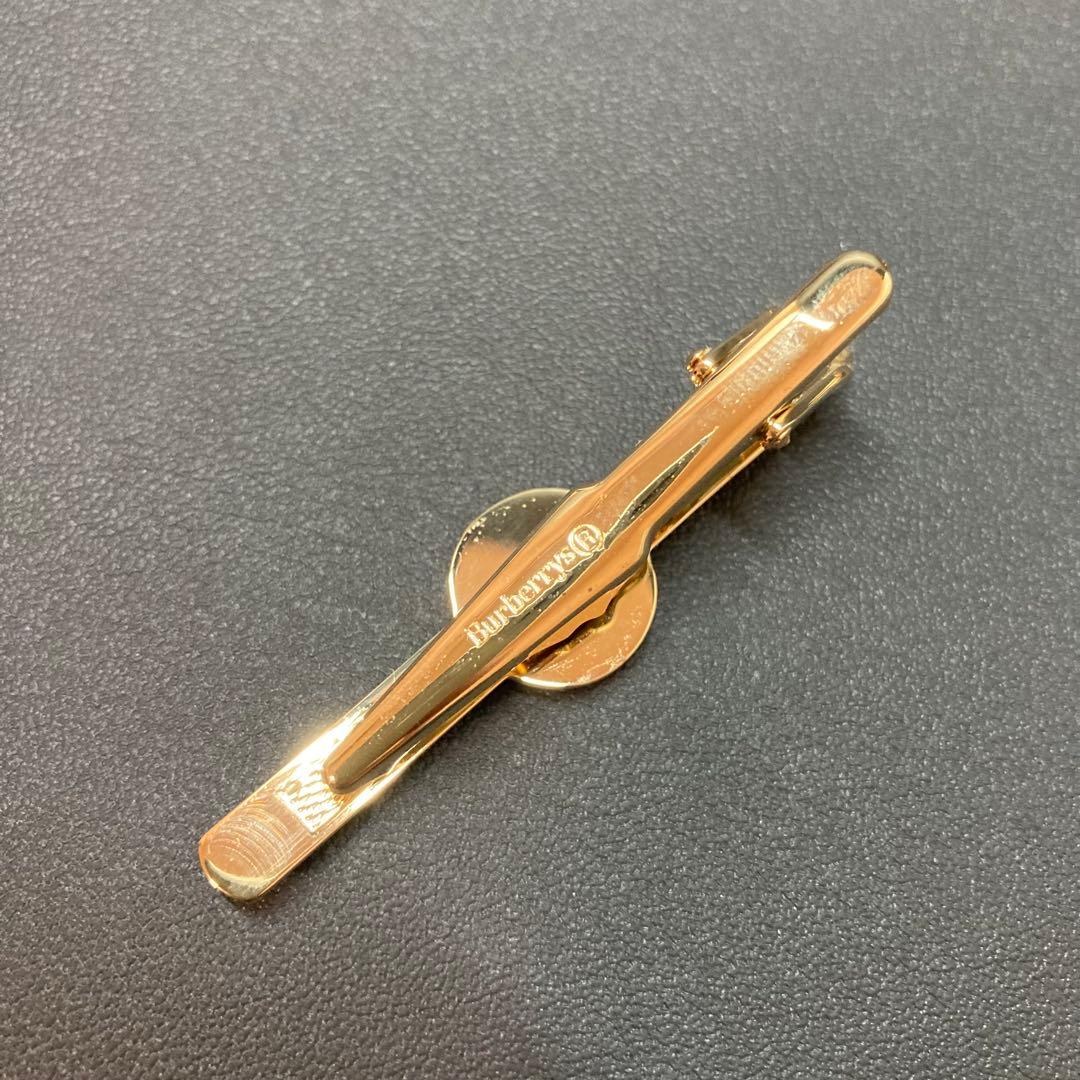 【美品】バーバリー　ネクタイピン　カフス ゴールド　ブラック　ホースロゴ