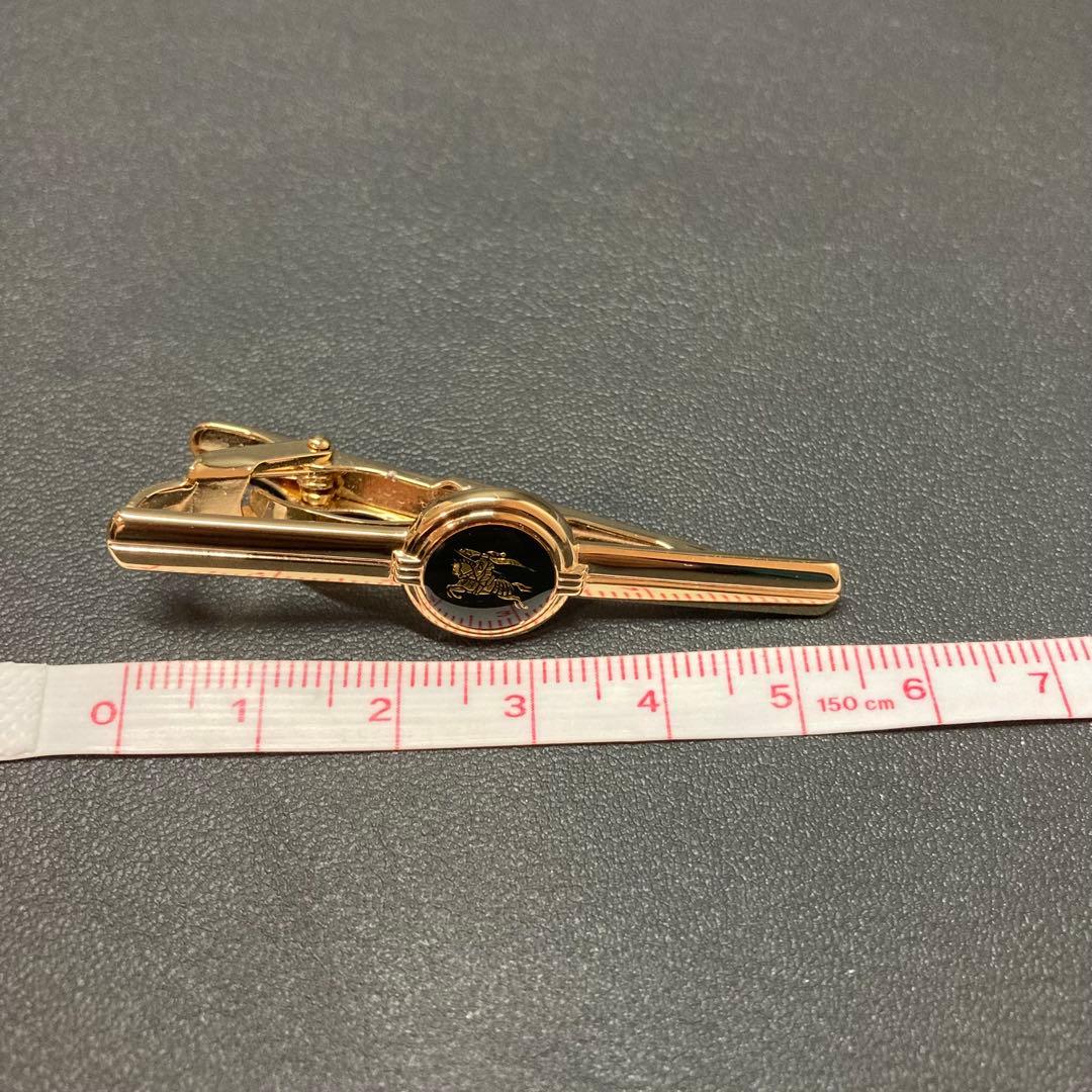 【美品】バーバリー　ネクタイピン　カフス ゴールド　ブラック　ホースロゴ