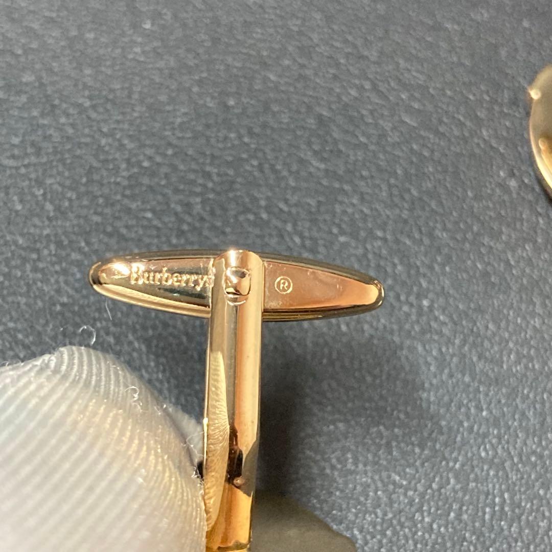 【美品】バーバリー　ネクタイピン　カフス ゴールド　ブラック　ホースロゴ
