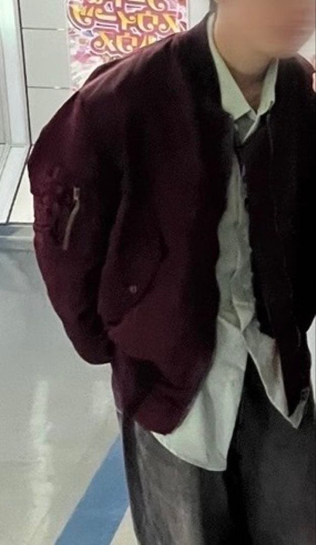 アルファ 80S MA-1 フライトジャケット メンズ バーガンディ