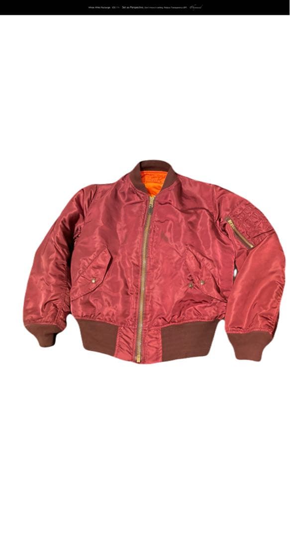 アルファ 80S MA-1 フライトジャケット メンズ バーガンディ