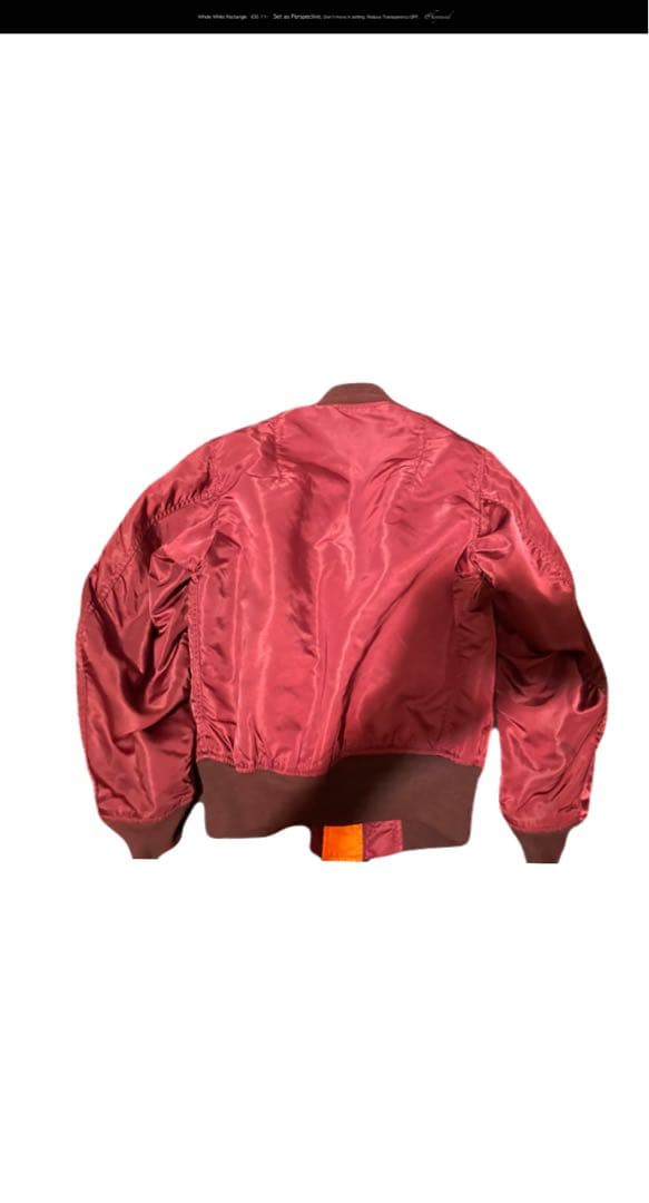 アルファ 80S MA-1 フライトジャケット メンズ バーガンディ