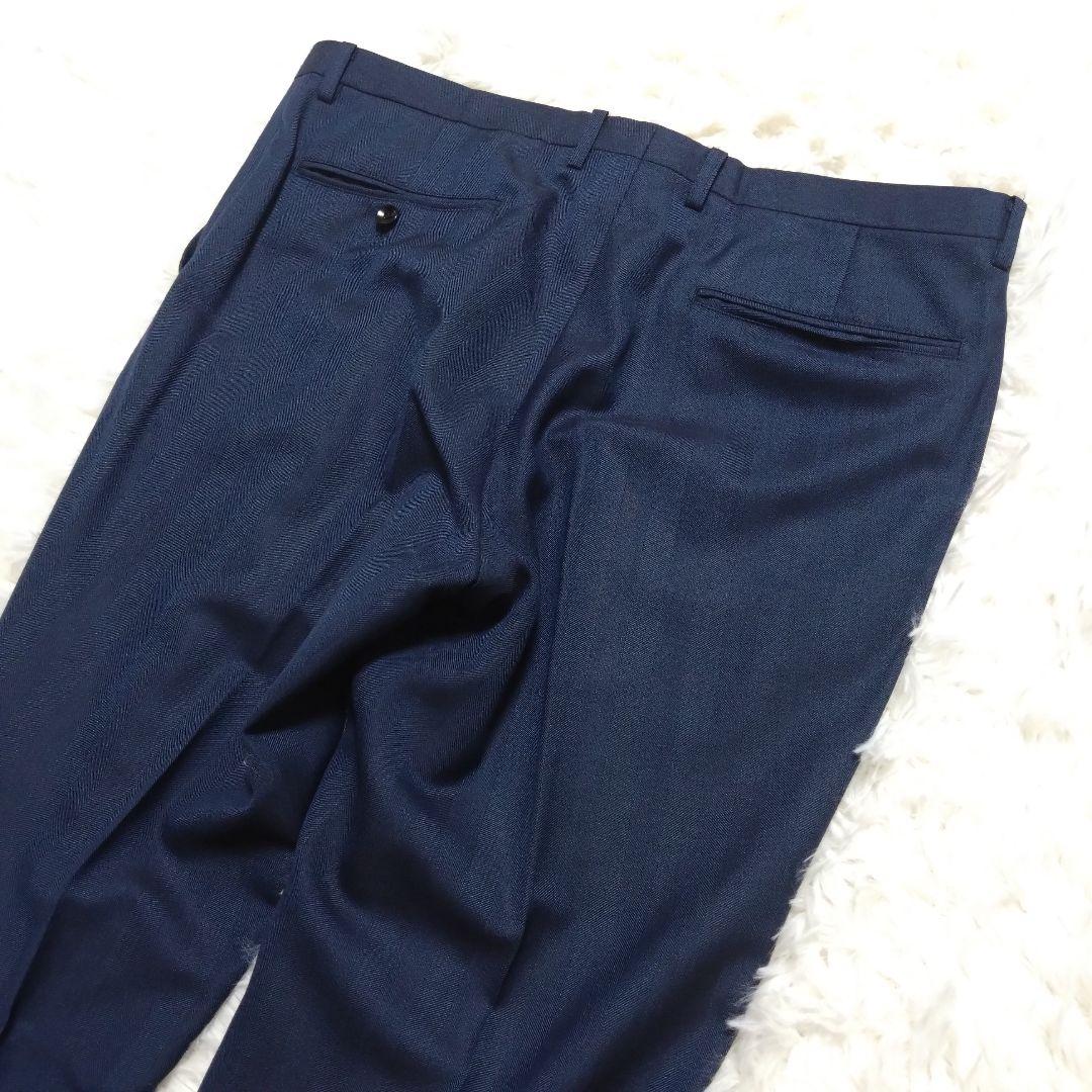 美品 スーツセレクト スリーピーススーツ セットアップ ネイビー L相当