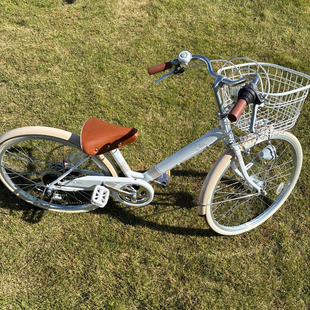 【専用】【手渡し限定】子供用自転車 ホワイト フロントバスケット付き 24インチ