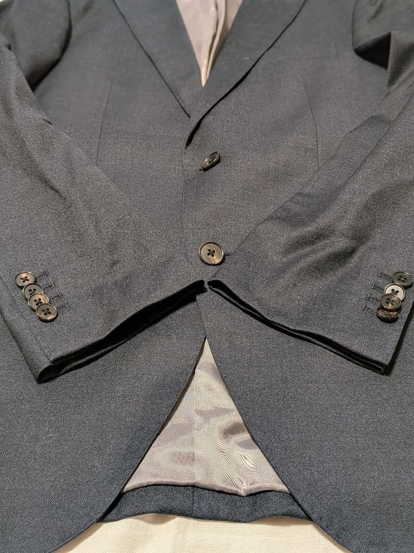 未使用級✨ 上質素材 REDA ビジネススーツ セットアップ L ネイビー