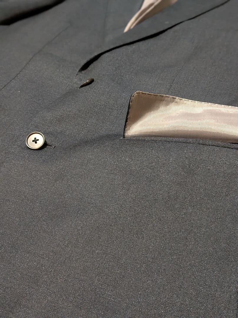 未使用級✨ 上質素材 REDA ビジネススーツ セットアップ L ネイビー