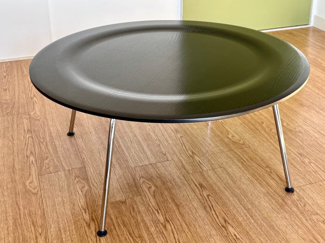 【名作】イームズ プライウッドコーヒーテーブル メタルベース CTM エボニー