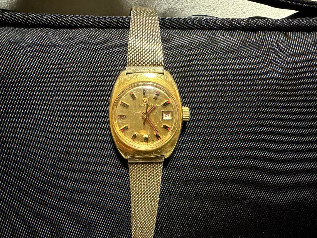 は*み様 ゴールド 18k約33.6ｇ メッシュバンド クォーツ腕時計