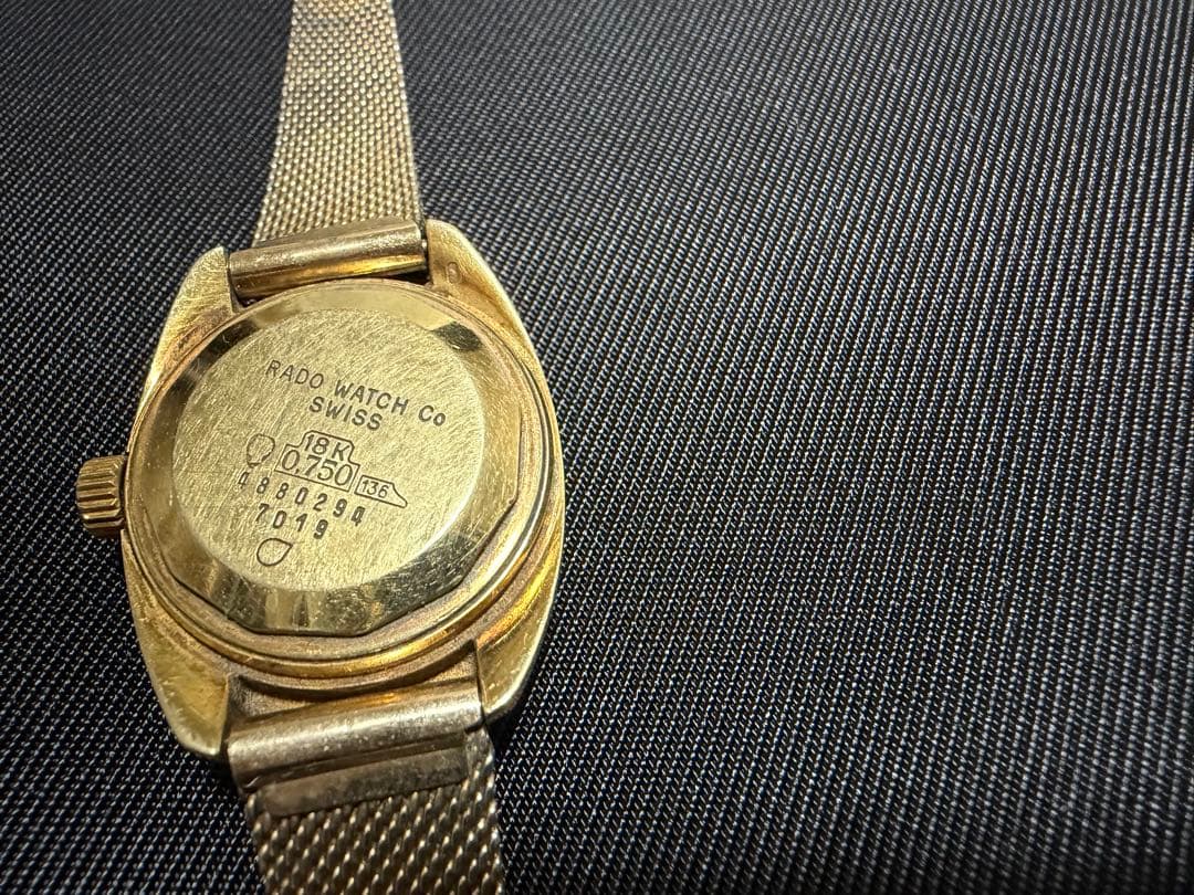 は*み様 ゴールド 18k約33.6ｇ メッシュバンド クォーツ腕時計