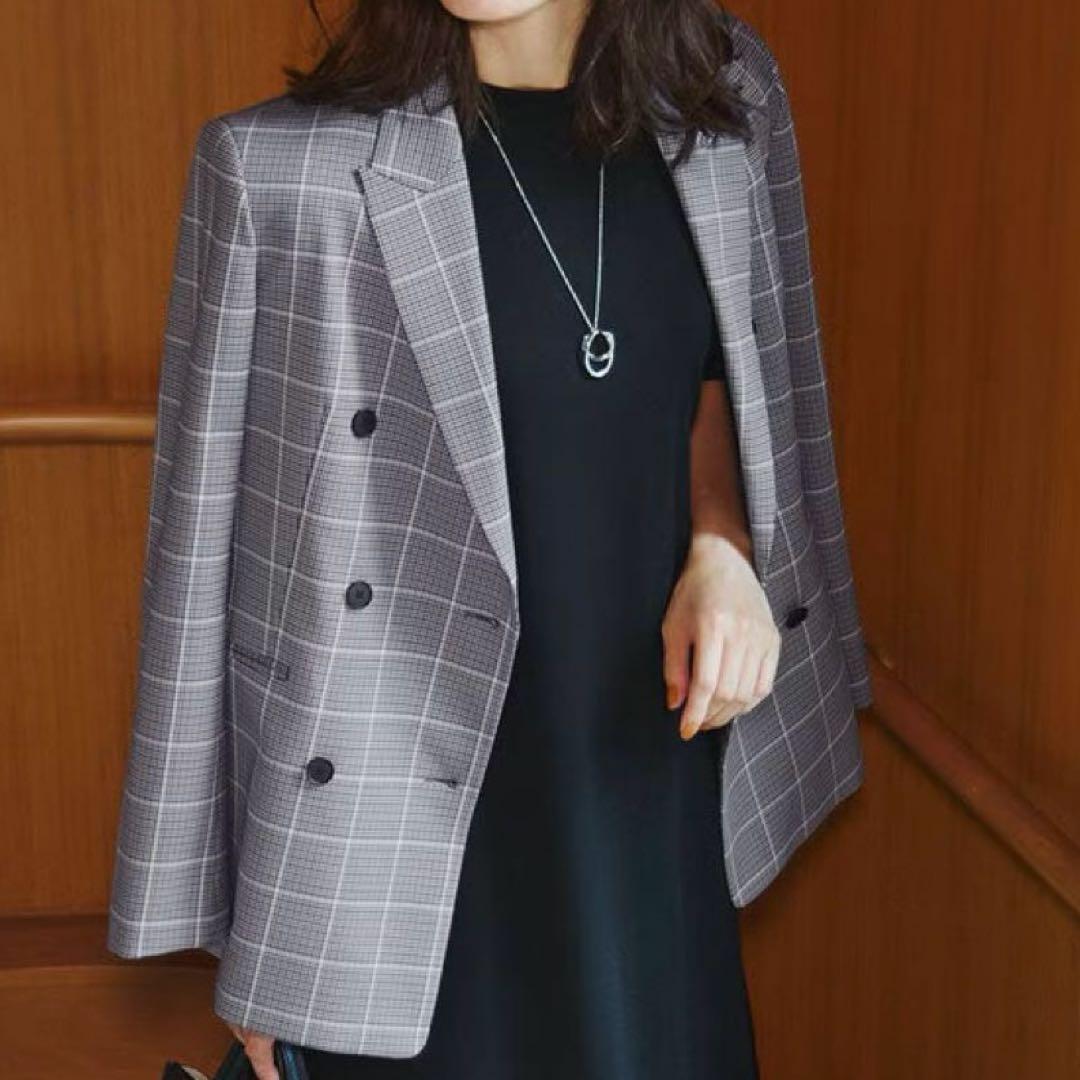 大きいサイズ✨新品未使用　23区【洗える】ガンクラブプレイドチェックジャケット