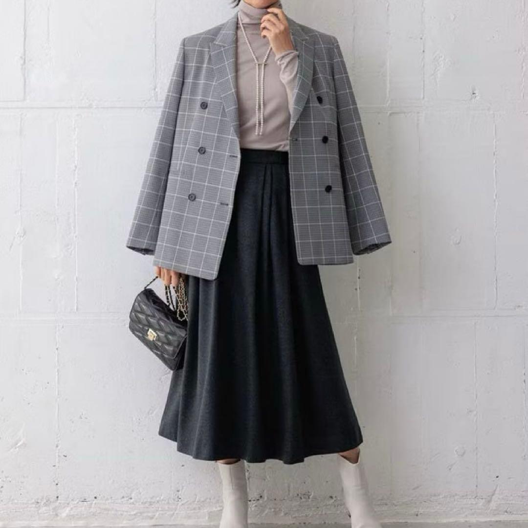 大きいサイズ✨新品未使用　23区【洗える】ガンクラブプレイドチェックジャケット