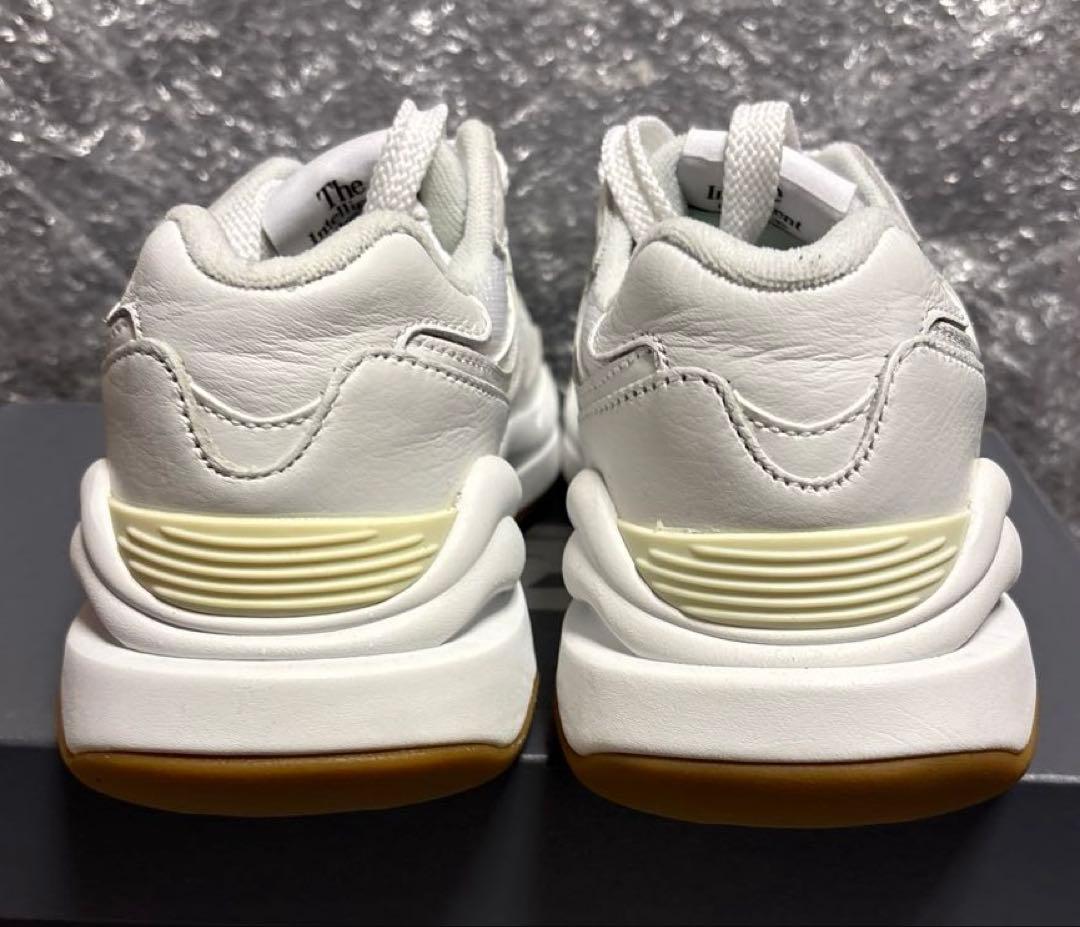 New balance M5740LT ホワイト レザー ワントーン スニーカー