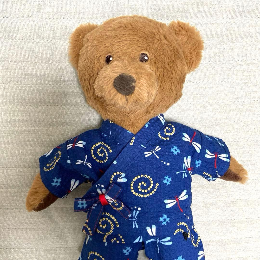 IKEAのクマの着せ替えお洋服　甚平　リボン　巾着