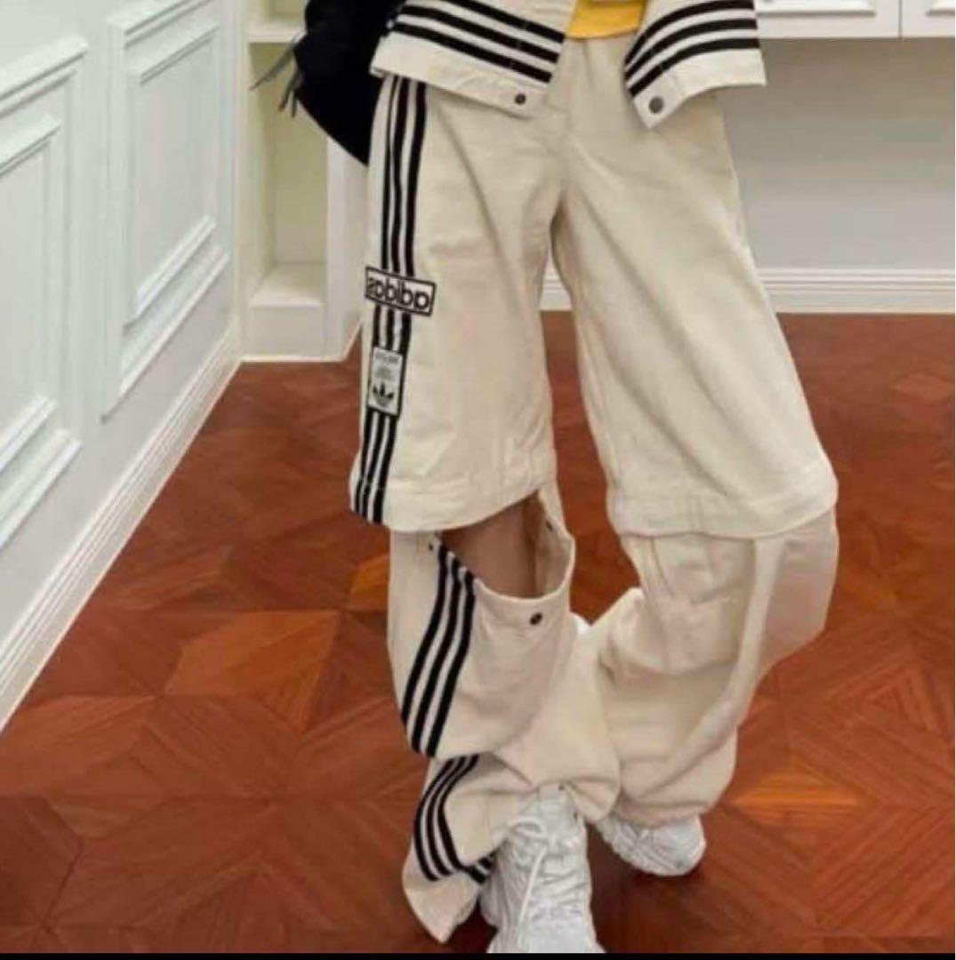 Adidas アディブレイク 2-IN-1 デニムパンツ オフホワイト27サイズ